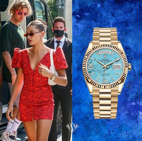 rolex hailey bieber|Hailey Bieber’s Power Suit Mixes Business With Pleasure On .